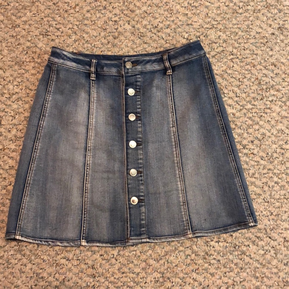 A Button Up Jean Skirt